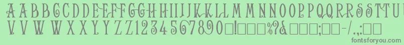 Helena Wide Font – Gray Fonts on Green Background