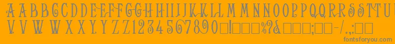 フォントHelena Wide – オレンジの背景に灰色の文字