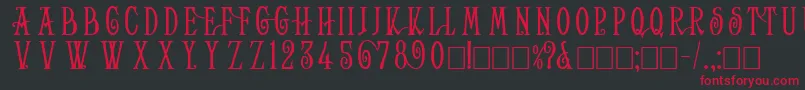 Helena Wide Font – Red Fonts on Black Background