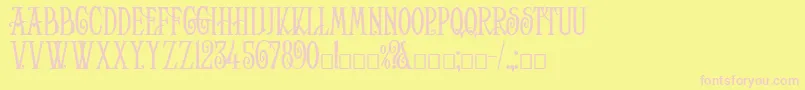 Helena Font – Pink Fonts on Yellow Background
