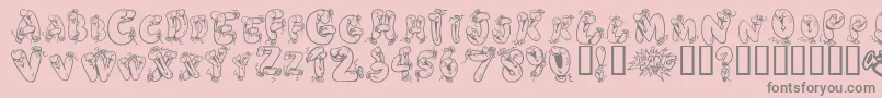 Helium Heaven Font – Gray Fonts on Pink Background