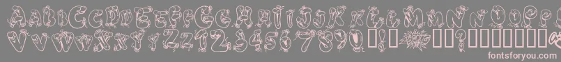 Helium Heaven Font – Pink Fonts on Gray Background