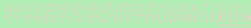 Helium Heaven Font – Pink Fonts on Green Background