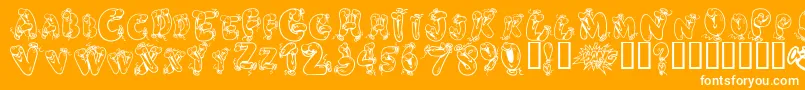 Helium Heaven Font – White Fonts on Orange Background