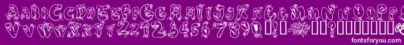 Helium Heaven Font – White Fonts on Purple Background