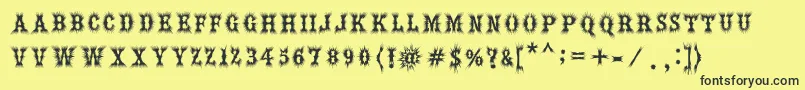 Hell Bar Font – Black Fonts on Yellow Background