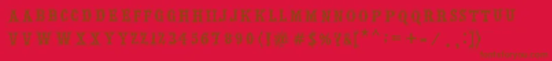 Hell Bar Font – Brown Fonts on Red Background