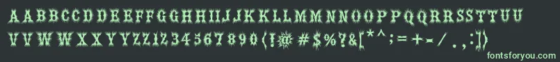 Hell Bar Font – Green Fonts on Black Background