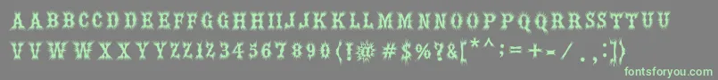 Hell Bar Font – Green Fonts on Gray Background