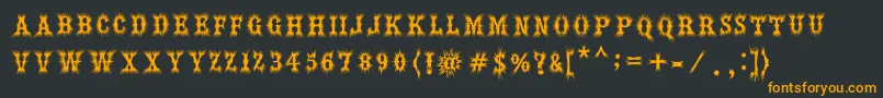 Hell Bar Font – Orange Fonts on Black Background