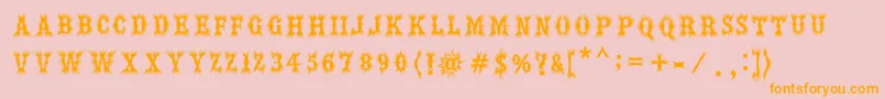 Hell Bar Font – Orange Fonts on Pink Background