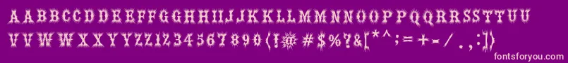 Hell Bar Font – Pink Fonts on Purple Background