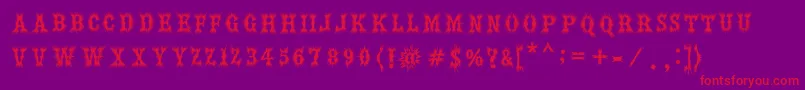 Hell Bar Font – Red Fonts on Purple Background