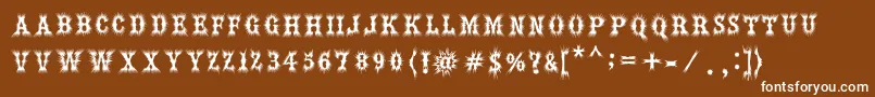 Hell Bar Font – White Fonts on Brown Background