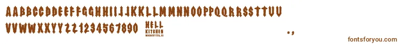 Więcej informacji o czcionce Hell Kitchen Czcionka Hell Kitchen – brązowe czcionki