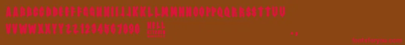 Hell Kitchen Font – Red Fonts on Brown Background