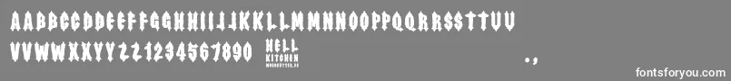Hell Kitchen Font – White Fonts on Gray Background