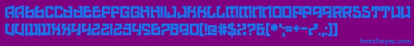 Hell Underwater Font – Blue Fonts on Purple Background