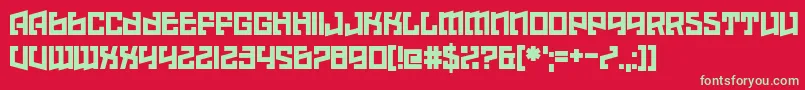 Hell Underwater Font – Green Fonts on Red Background