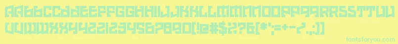 Hell Underwater Font – Green Fonts on Yellow Background