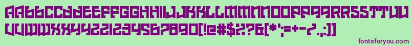 Hell Underwater Font – Purple Fonts on Green Background