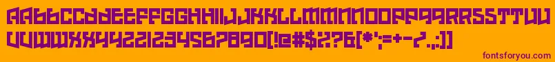 Шрифт Hell Underwater – фиолетовые шрифты на оранжевом фоне