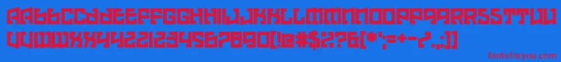フォントHell Underwater – 赤い文字の青い背景