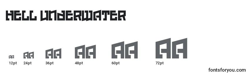 Hell Underwater Font Sizes