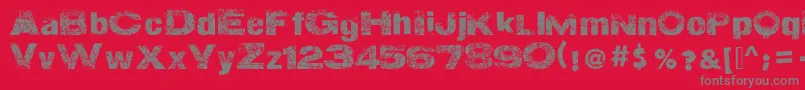 ActionOfTheTimeNew Font – Gray Fonts on Red Background