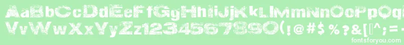 ActionOfTheTimeNew Font – White Fonts on Green Background