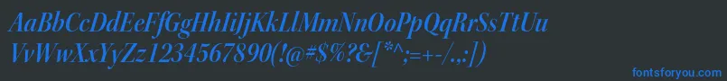 KeplerstdSemiboldscnitdisp-Schriftart – Blaue Schriften auf schwarzem Hintergrund