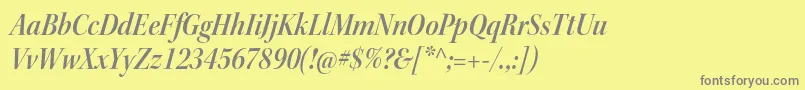 KeplerstdSemiboldscnitdisp Font – Gray Fonts on Yellow Background