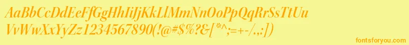 KeplerstdSemiboldscnitdisp Font – Orange Fonts on Yellow Background