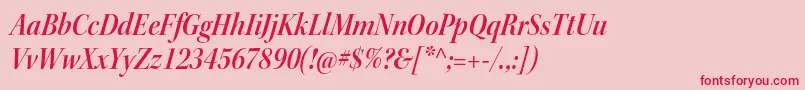 KeplerstdSemiboldscnitdisp Font – Red Fonts on Pink Background