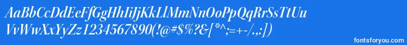 KeplerstdSemiboldscnitdisp Font – White Fonts on Blue Background