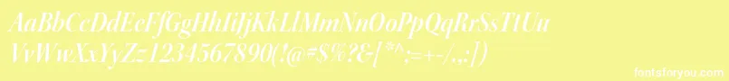 KeplerstdSemiboldscnitdisp Font – White Fonts on Yellow Background