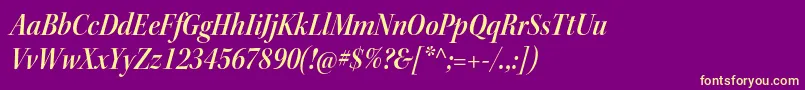 KeplerstdSemiboldscnitdisp Font – Yellow Fonts on Purple Background