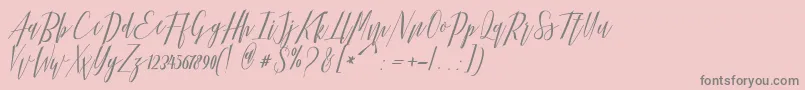 Hellarria-Schriftart – Graue Schriften auf rosa Hintergrund