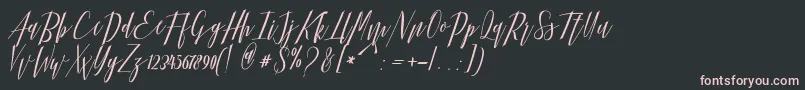 Hellarria Font – Pink Fonts on Black Background