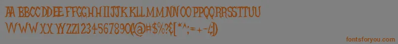 HELLB    Font – Brown Fonts on Gray Background