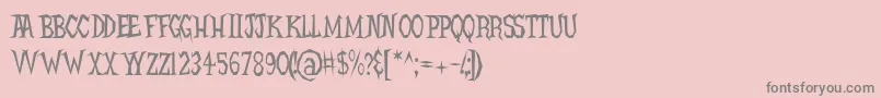 フォントHELLB    – ピンクの背景に灰色の文字
