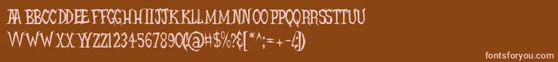 HELLB    Font – Pink Fonts on Brown Background