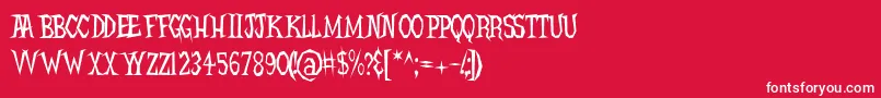 HELLB    Font – White Fonts on Red Background