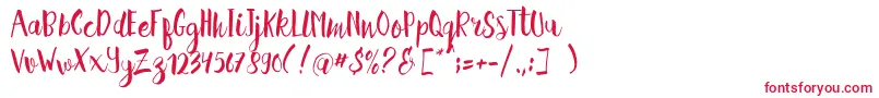 Hellena Script Free Sample-fontti – punaiset fontit valkoisella taustalla