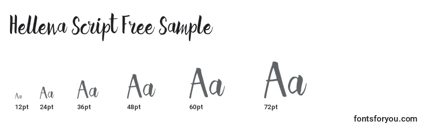 Hellena Script Free Sample Font Sizes