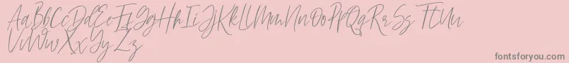 Hellena-Schriftart – Graue Schriften auf rosa Hintergrund