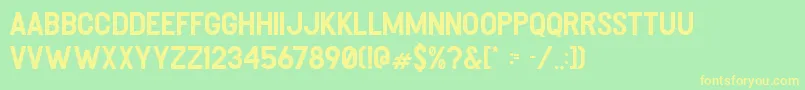 Heller Regular Font – Yellow Fonts on Green Background