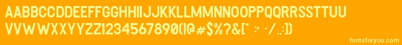 Heller Regular Font – Yellow Fonts on Orange Background