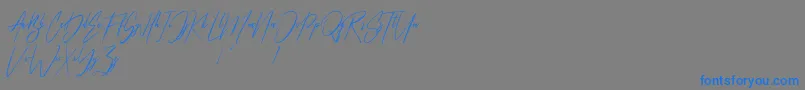 Hellicopter-Schriftart – Blaue Schriften auf grauem Hintergrund