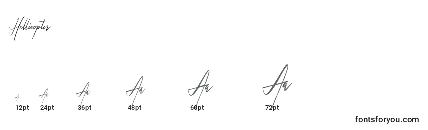 Hellicopter Font Sizes
